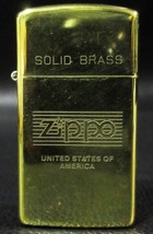 ZIPPO SOLID BRASS ジッポー ソリッドブラス スリム ZIPPOロゴ 1992年製 ライター _画像2