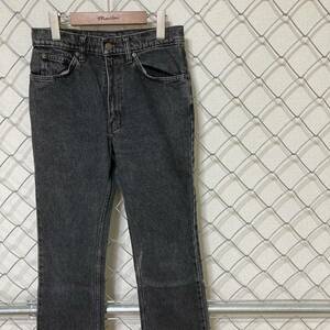 90s 激レア Levi's 817-0402 リーバイス ブーツカット 先染めブラック デニムパンツ ジーンズ 30×33