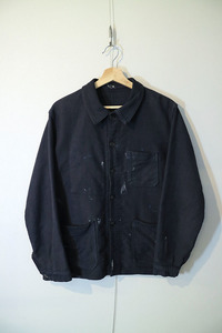 French Vintage Black Moleskin Jacket フレンチヴィンテージ/ブラックモールスキンジャケット/ワークジャケット