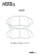 PR-H029 WedsSport レブスペックプライム ブレーキパッド フロント左右セット ホンダ ステップワゴン RF4 2001/4～2005/5_画像2