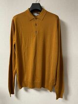 新品未使用　ジョンスメドレー 長袖ニットポロ　Lサイズ　JOHN SMEDLEY ポロシャツ　BRONZE BELPER 長袖ポロシャツ イギリス製_画像1