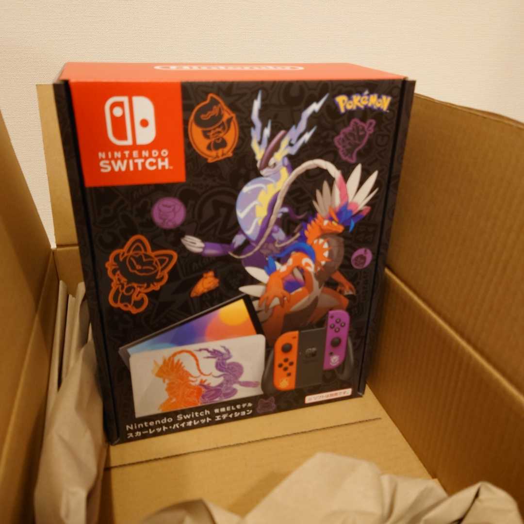 【未使用・送料無料・即日発送】ニンテンドースイッチ Nintendo Switch(有機ELモデル) スカーレット・バイオレットエディション