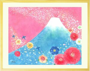 開運 富士山 絵画 絵 アート 額付き 風水 インテリア 運気上昇 金運 癒し 富士