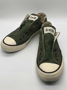 ■【YS-1】 コンバース CONVERSE オールスター ■ スニーカー 紐無し 24cm グリーン系 【同梱可能商品】K■