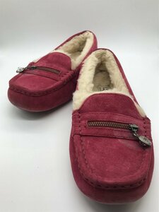 ■【YS-1】 アグ オーストラリア UGG AUSTRALIA パンプス ■ モカシン 赤紫系 24cm 【同梱可能商品】K■