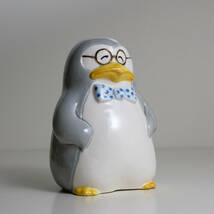 ペンギンの陶器貯金箱 置物 オブジェ インテリア フィギュア 人形 昭和レトロ_画像7