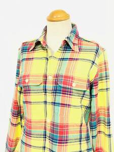 RALPH LAUREN （ラルフローレン）　長そでシャツ　チェック　カントリースタイル　胸ポケット＆エポレット　サイズ11