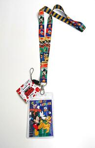 Disney (ディズニー) Mickey Mouse (ミッキーマウス) Mickey&Gang 首紐　カードホルダー付き