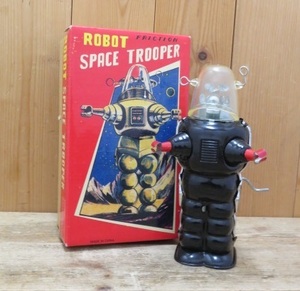  prompt decision *ROBOT SPACE TROOPER/s paste LOOPER *zen my .... tin plate toy * black *FRICTION* robot 