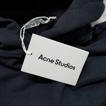 【中古・未使用品】Acne Studios Fikka Stamp Hoodie ロゴフーディ パーカー プルオーバー スウェット 厚手 XS ブラック レディース アクネ_画像5