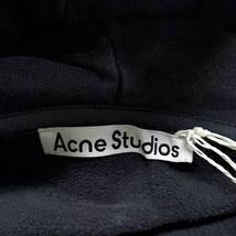 【中古・未使用品】Acne Studios Fikka Stamp Hoodie ロゴフーディ パーカー プルオーバー スウェット 厚手 XS ブラック レディース アクネ_画像4