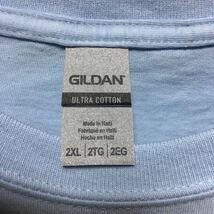 GILDAN ライトブルー 2XL サイズ 水色 半袖無地Tシャツ ポケット無し 6.0oz ギルダン_画像2