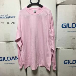 GILDAN ライトピンク S サイズ ロンT 長袖無地Tシャツ ポケット無し 6.0oz ギルダン☆