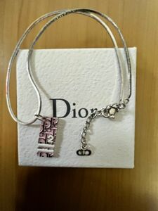 Dior クリスチャン ディオール トロッター シルバー ピンク ネックレス Dior 美品