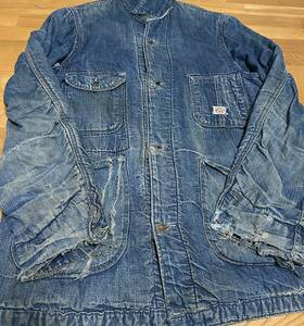 50's VINTAGE sanforized Coverall ヴィンテージ サンフォライズド カバーオール オリジナル WORK MASTER ボタン 40年代 50年代 古着