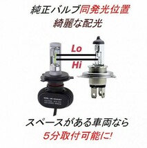 大人気 1年保証 ルノー カングー LED ヘッドライト H4 Hi Lo ホワイト 8000LM 6500K_画像2