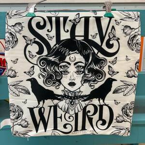 送料込み【クッション・カバー】45ｘ45用　カバー★STAY WEIRD★ Witchcraft★Steampunk★Occult★占い★オカルト★スチームパンク