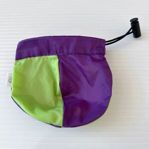  Mini pouch leg supporter accessory 9.5×10( lamp body ) adjuster unused black Z storage stockings etc. inserting .kasakasa nylon made ..× purple 