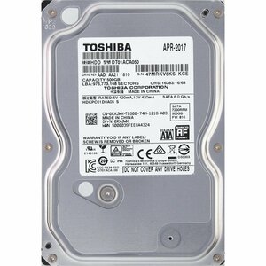 TOSHIBA DT01ACA050 DELL DP/N 0RXJWX 3.5インチ SATA600 500GB 2046回 8501時間