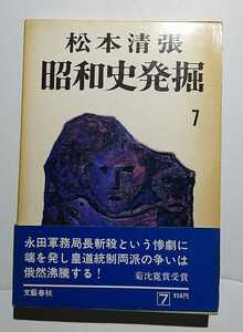 昭和史発掘7　二・二六事件一　松本清張　文藝春秋