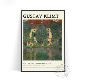 G2239 グスタフ・クリムト Gustav Klimt キャンバスアートポスター 50×70cm イラスト インテリア 雑貨 海外製 枠なし M