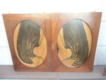希少　黒柿　　自然が創り出した芸術　　黒髪の女性　　和ダンス扉２枚_画像1