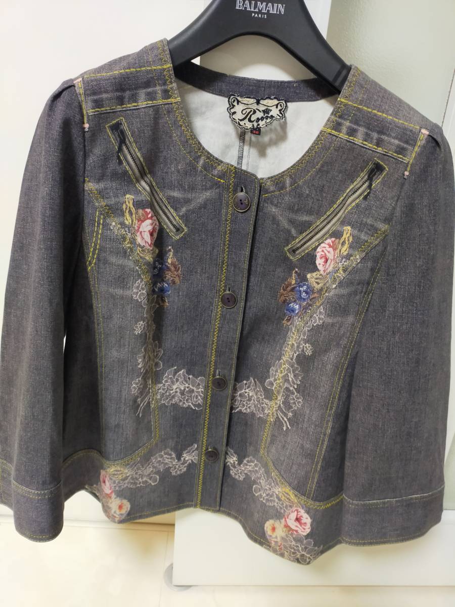 ヒート 新品 TOLQ トルク だまし絵 転写プリント ボアジャケット