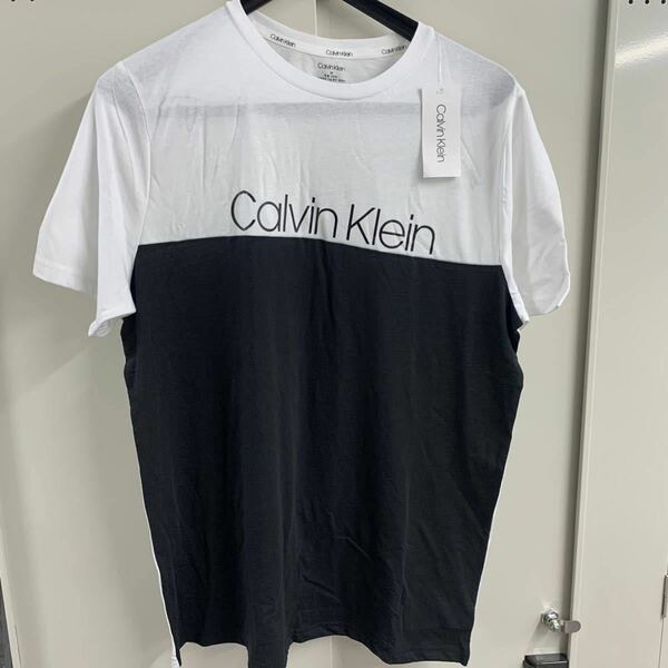 カルバンクライン　半袖Tシャツ　ホワイト×ブラック　Mサイズ メンズ