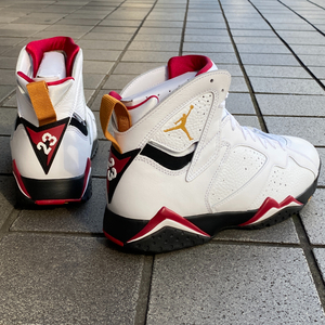 30周年記念モデル 【us9】 NIKE ナイキ AIR JORDAN7 RETRO エアジョーダン7 レトロ AJ7 正規品 カーディナル 白 レザー 27cm (aj90)