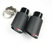 A196★D-XS002高品質Akrapovic マフラーカッター 炭素繊維 エンドパイプBK 【2本セット】 カーボン排気ヒントマフラー車のアクセサリー_画像10