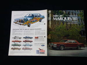 【￥900 即決】フォード マーキュリー FORD MERCURY MARQUIS/80 専用 本カタログ / 英語版 / 1980年