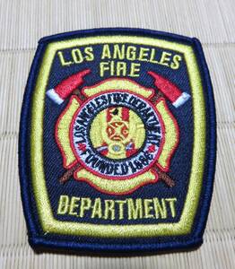 黒紺黄　赤斧◆新品LA　Los Angeles Fire Department California CA LAFD　ロサンゼルス　消防　刺繍ワッペン　激渋◎洋服・衣類・衣服D