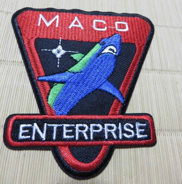 赤黒逆三角丸　青鮫◎新品スタートレック Enterprise Maco Commandos Shark Star Trek『宇宙大作戦』刺繍ワッペン◆アメリカ　ミリタリー