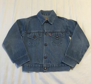 70's USA製 Levi's リーバイス 72225 デニムジャケット キッズ用 サイズ7 ビンテージ オレンジタブ ジージャン スナップボタン 子供用 70s