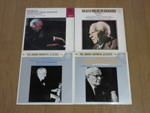バックハウス/4枚（LP）セット/ベートーヴェン/モーツァルト/ピアノ協奏曲/ベートーヴェン/ピアノ・ソナタ