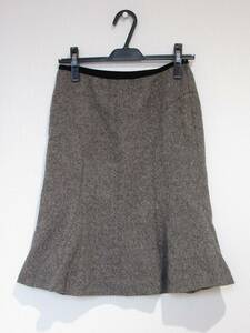 美品 オンワード樫山製 iCB ツイードのスカート 4（9号M）茶