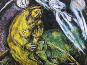 マルク シャガール、【預言者エレミヤ】、希少画集より、状態良好、新品高級額装付、送料無料、洋画 絵画 Marc Chagall