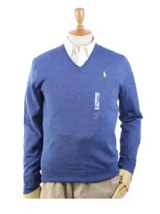 新品 アウトレット 10332 XXLサイズ Vネック メンズ メリノ ウール セーター polo ralph lauren ポロ ラルフ ローレン