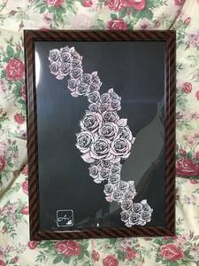 贈り物に バラの切り絵 ▼ アート作品 薔薇の切り絵 (絵画 アート 美術品 芸術品) ばら 恋愛運UP ラッキーアイテム 販売用 プレゼントに 19