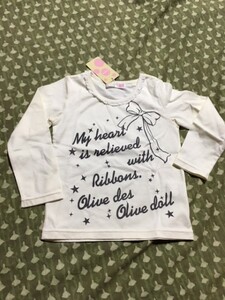 OLIVE des OLIVE　オリーブ・デ・オリーブ　長袖Ｔシャツ　新品・タグ付き　100　定価2625円