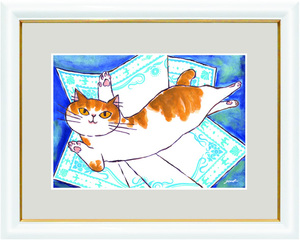 Art hand Auction Hiromi Happy Cat Gemächliche Katze-Kenkoun East Gemälde Giclée Neu, Kunstwerk, drucken, Andere