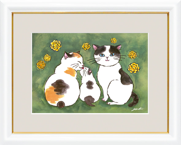 快乐猫 Hiromi, 善良的猫 - 关系运气在北方, 绘画, 艺术微喷, 新的, 艺术品, 印刷, 其他的