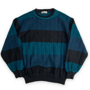  valuable [ARNOLD PALMER] Old Arnold Palmer vintage stylish knitted border gradation Rena unRENOWN