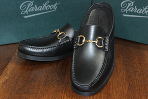 未使用 UA別注 PARABOOT (パラブーツ) BAHAMAS MORS/MARINE ビットミュール / 7 / 黒 / ユナイテッドアローズ / 革靴 / 紳士靴