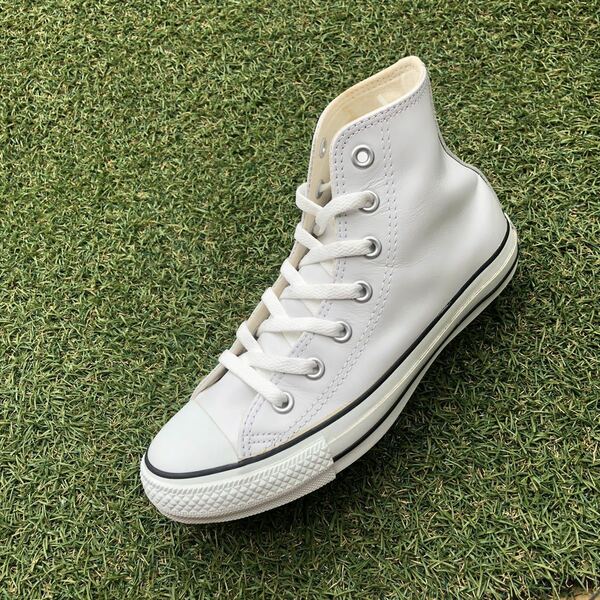 美品23.5 converse LE ALL STAR HI コンバース レザー オールスター ハイ HT682