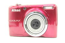 【便利な単三電池で使用可】ニコン Nikon Coolpix L23 レッド Nikkor 5x Wide Optical Zoom ED コンパクトデジタルカメラ 9915_画像1