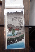 ○浮世絵　版画　短冊　10枚セット 歌川広重・磯田湖龍斎等　昭和初期　美人画 古道具のgplus広島_画像8