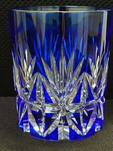  prompt decision! Hoya (HOYA) top class crystal glass [ color . cut . rock glass ]①( new goods / defect have )