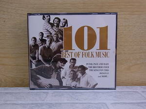 ◎K/169●音楽CD☆ベストオブフォークミュージック 101☆101 BEST OF FOLK MUSIC☆BLOWIN IN THE WIND/TOM DOOLEY/他☆中古品