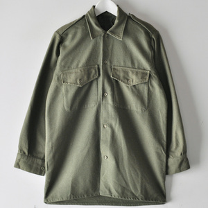 未使用 60s イギリス軍 ウール ミリタリーシャツ 長袖 サイズ0 LADYBIRD BELFAST / ヴィンテージ 70s British ARMY RAF SHIRT MAN'S COMBAT